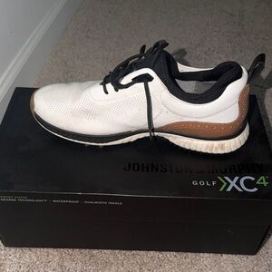 Johnston & Murphy White and Brown Athletic Shoes